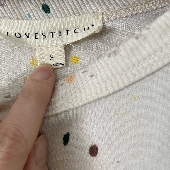 Lovestitch Splatter Paint Crewneck Sweatshirt - Picture 11 of 11